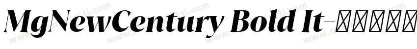 MgNewCentury Bold It字体转换